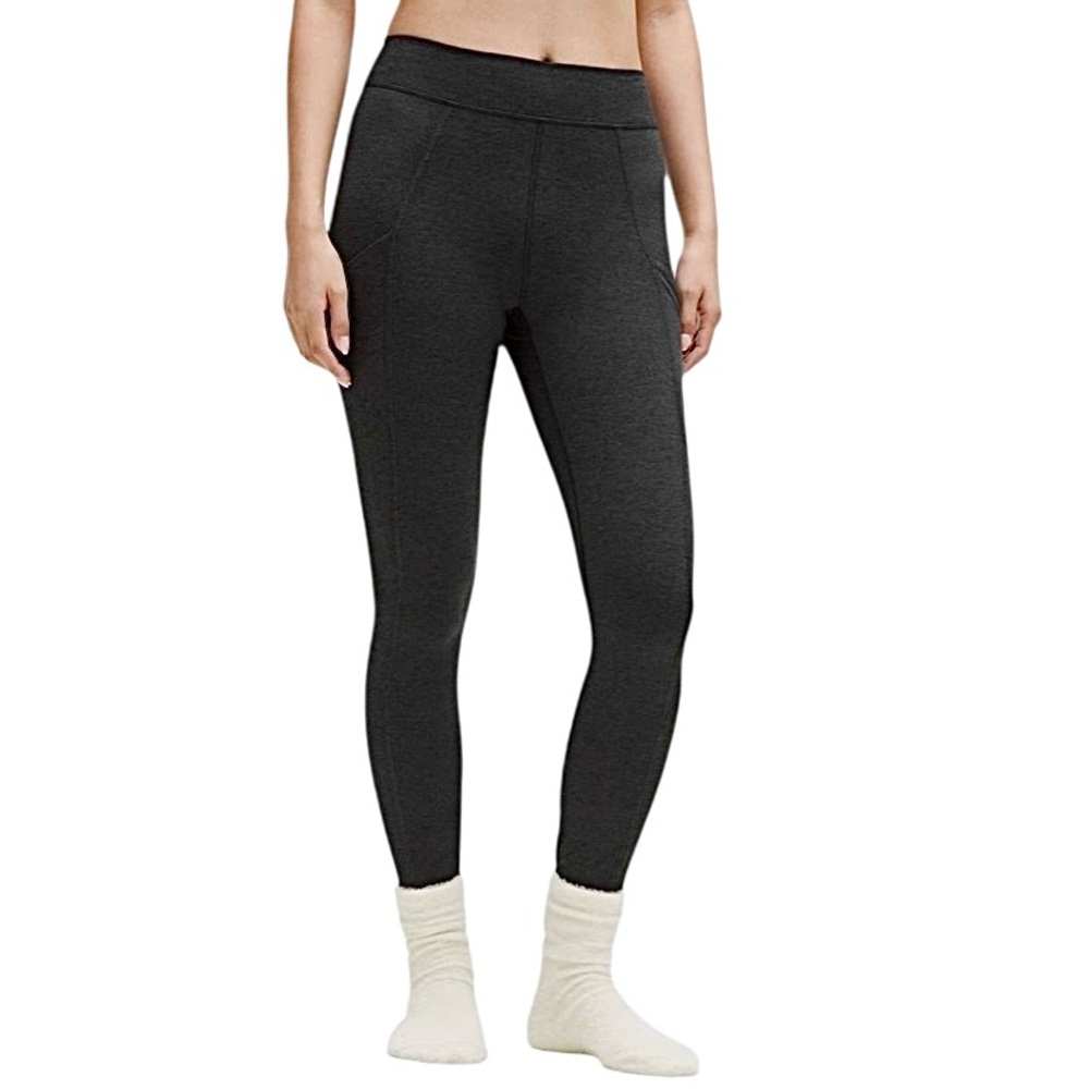 Lululemon High Rise 25” Soft Sueded Gray Leggings Size 6 NWT